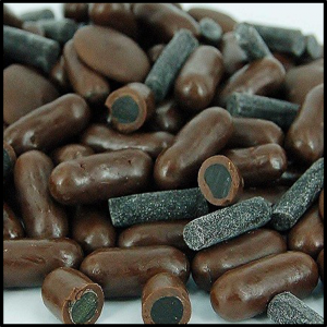 Dark Chocolate Licorice Bullets - 100g from Berry Bon Bon theberrybonbon.com.au